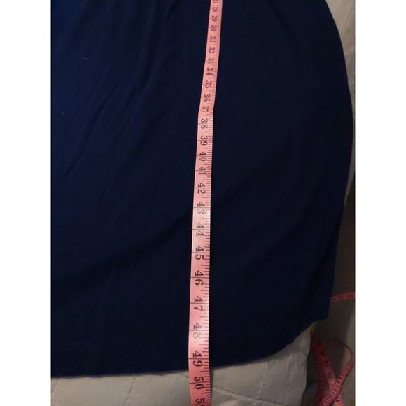 Eddie Bauer Womens S/P Navy Blue Cotton Polo Midi Dress Button Front - Picture 6 of 8